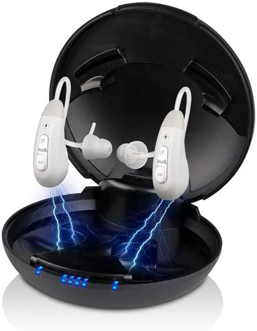 充電式集音器 音声拡聴器 Jinghao 高齢者集音器 デジタルチップ Bluetooth イヤホン ワイヤレス 軽量 耳穴式 音量調節 瞬時接続  ブルートゥース スピーカー 左右両耳 コンパクト 通話 通信 USB充電式 音楽再生 両耳/片耳対応 - 恵州ジンハオメディカルテクノロジー株式会社
