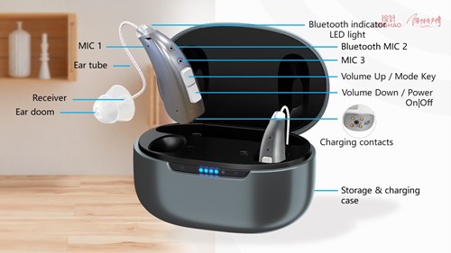 最高の充電式Bluetooth補聴器は、APP2022を使用して音楽や通話を 最高の充電式Bluetooth補聴器は、APP2022を使用して音楽や通話を